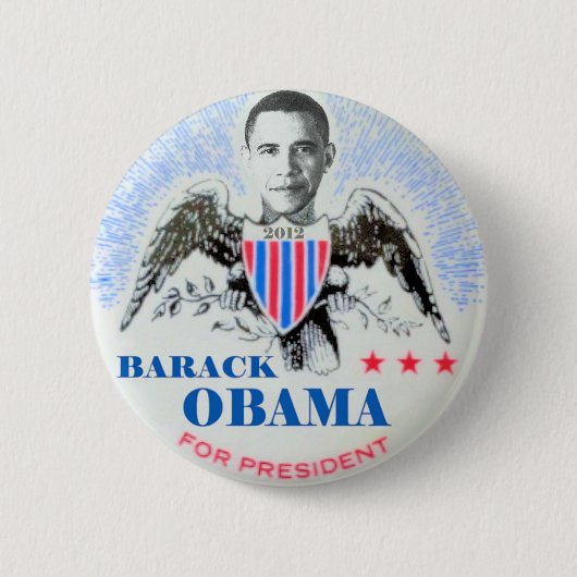 Badge Rond 5 Cm Barack Obama pour le président ? En 2012 ? (Devant)