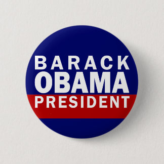 Badge Rond 5 Cm Barack Obama : Président ! (Bouton Pinback)