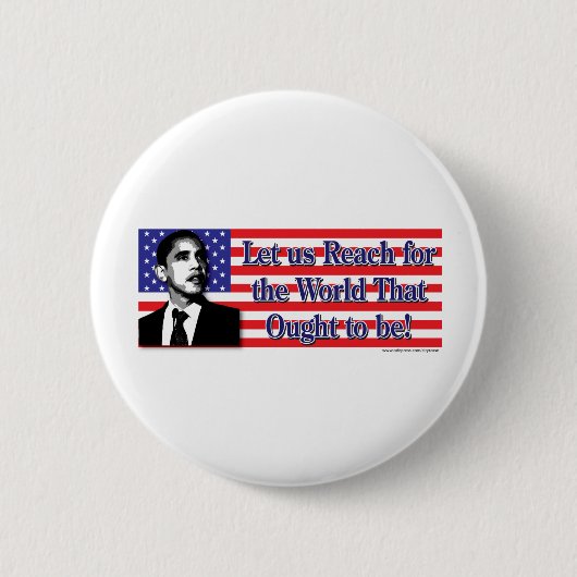 Badge Rond 5 Cm Barack Obama/USA (Devant)
