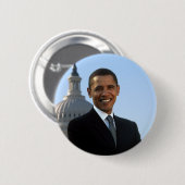 Badge Rond 5 Cm Barack regardant le PIn de Sly (Devant & derrière)
