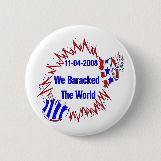 Badge Rond 5 Cm Baracked le monde (Devant)