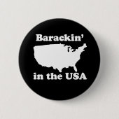 BADGE ROND 5 CM BARACKIN' USA (Devant)