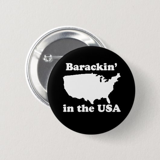 BADGE ROND 5 CM BARACKIN' USA (Devant & derrière)