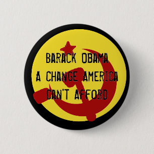 Badge Rond 5 Cm BarackObamaschange, changement Americ de Barack