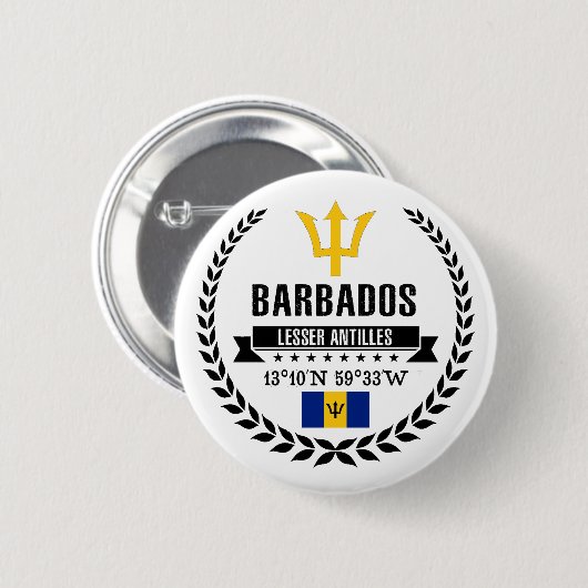 Badge Rond 5 Cm Barbade (Devant & derrière)