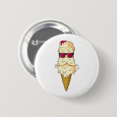 Badge Rond 5 Cm Barbe de crème glacée (Devant & derrière)