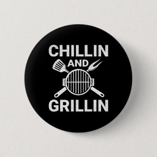 Badge Rond 5 Cm Barbecue Chilling Et Grilling