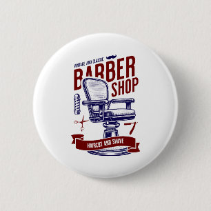Badge Rond 5 Cm Barber Shop