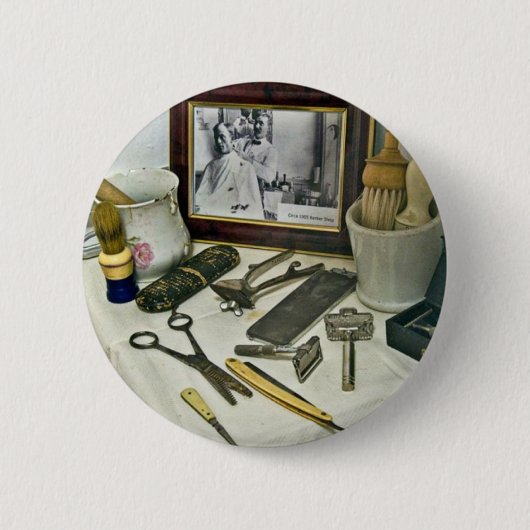 Badge Rond 5 Cm Barber Shop (Devant)