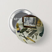 Badge Rond 5 Cm Barber Shop (Devant & derrière)