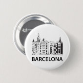 Badge Rond 5 Cm Barcelone (Devant & derrière)