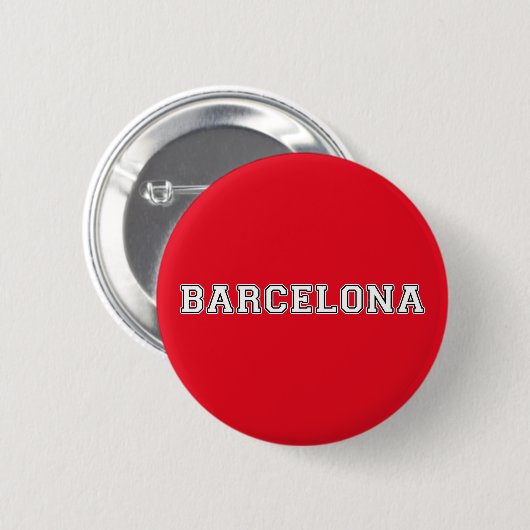 Badge Rond 5 Cm Barcelone Espagne (Devant & derrière)