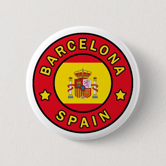 Badge Rond 5 Cm Barcelone Espagne (Devant)