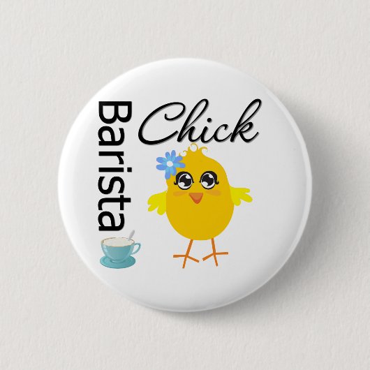 Badge Rond 5 Cm Barista Chick (Devant)
