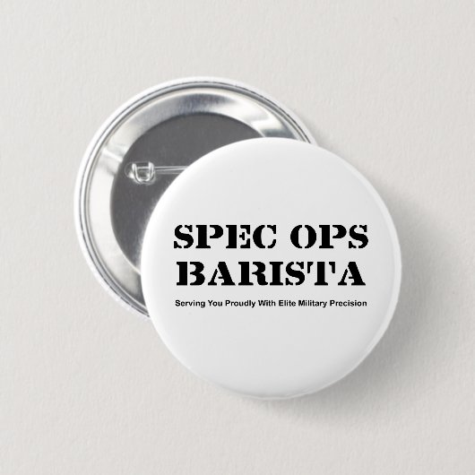 Badge Rond 5 Cm Barman de Spéc. Ops (Devant & derrière)
