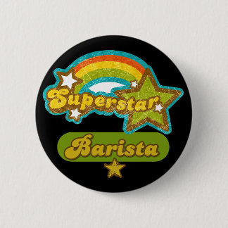 Badge Rond 5 Cm Barman de superstar