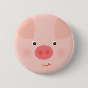 Badge Rond 5 Cm Barnyard Piggy