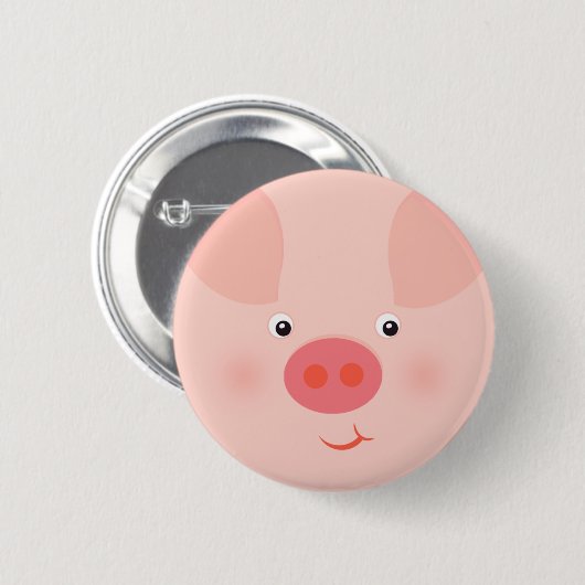 Badge Rond 5 Cm Barnyard Piggy (Devant & derrière)