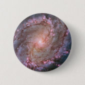 Badge Rond 5 Cm Barred Spiral Galaxy Messier 83. (Devant)