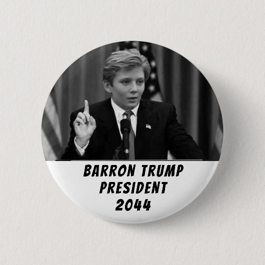 Badge Rond 5 Cm Barron Trump à la présidence (Devant)