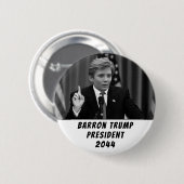 Badge Rond 5 Cm Barron Trump à la présidence (Devant & derrière)