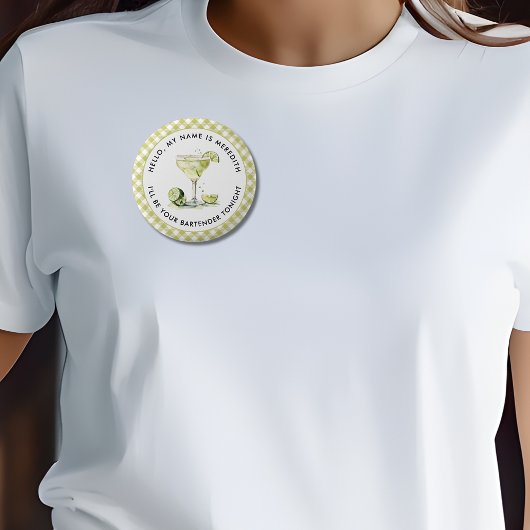 Badge Rond 5 Cm Bartender Margarita Cocktail Événement À Thème