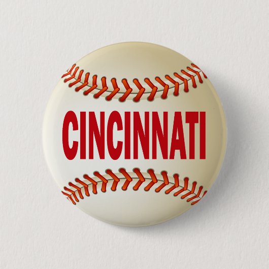 BADGE ROND 5 CM BASE-BALL DE CINCINNATI (Devant)