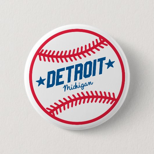 Badge Rond 5 Cm Base-ball de Detroit (Devant)