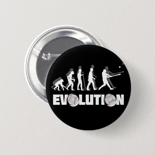 Badge Rond 5 Cm Base-ball d'évolution (Devant & derrière)