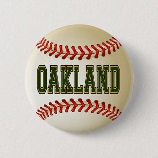 BADGE ROND 5 CM BASE-BALL D'OAKLAND