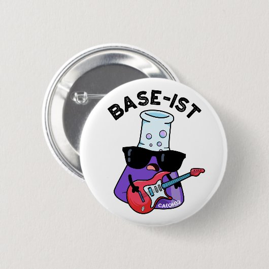 Badge Rond 5 Cm Base ist Funny Chimie Pun (Devant & derrière)