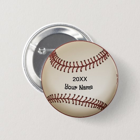 Badge Rond 5 Cm Baseball (Devant & derrière)