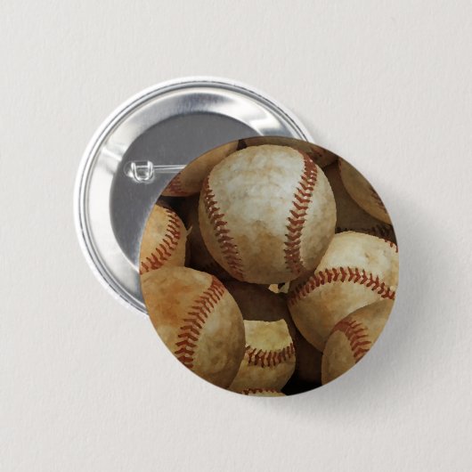 Badge Rond 5 Cm Baseball (Devant & derrière)