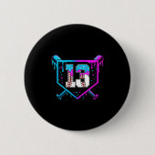 Badge Rond 5 Cm Baseball 13e anniversaire Ice Cream Drip 13 ans (Devant)