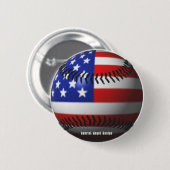 Badge Rond 5 Cm Baseball américain (Devant & derrière)
