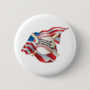 Badge Rond 5 Cm Baseball américain