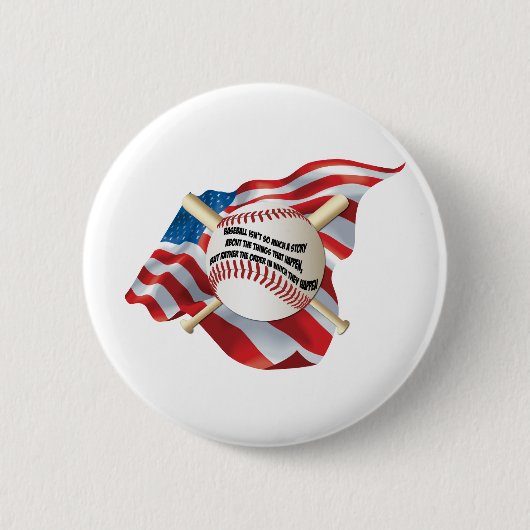 Badge Rond 5 Cm Baseball américain (Devant)
