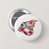 Badge Rond 5 Cm Baseball américain (Devant & derrière)