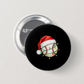 Badge Rond 5 Cm Baseball Christmas Shirt Funny Santa Hat Srt Men K (Devant & derrière)
