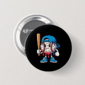 Badge Rond 5 Cm Baseball Drip Baseball Life Style 101 Apparel Yout (Devant & derrière)