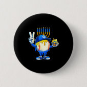 Badge Rond 5 Cm Baseball Ice Cream Drip Dreidel Happy Hanukkah Boy (Devant)
