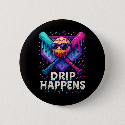 Badge Rond 5 Cm Baseball Lifestyle 101 Vêtements Jeune Baseball Dr (Devant)