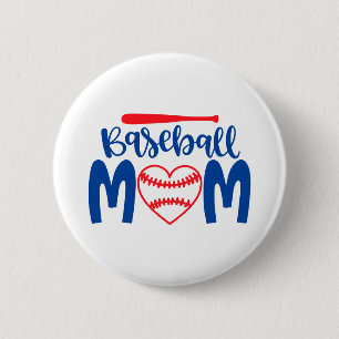 Badge Rond 5 Cm Baseball Mom
