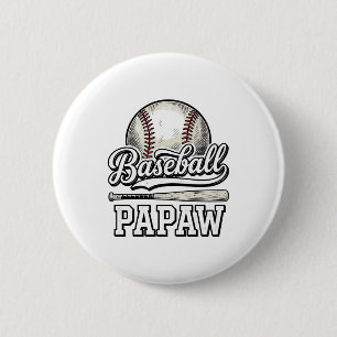 Badge Rond 5 Cm Baseball Papaw Gravure Vintage Design de T-Shirt_1