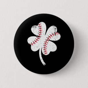 Badge Rond 5 Cm Baseball Shamrock Saint-Patrick Hommes