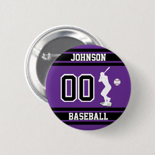 Badge Rond 5 Cm Baseball Sport - Bateau - Violet - Créez votre pro