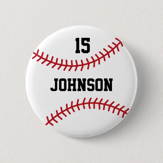 Badge Rond 5 Cm Baseball Sport personnalisé / Bouton de softball (Devant)