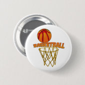 Badge Rond 5 Cm Basket-ball (Devant & derrière)