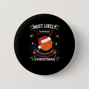 Badge Rond 5 Cm Basket-ball