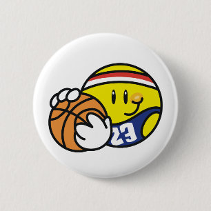 Badge Rond 5 Cm Basket-ball